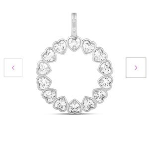 Circle of Love Silver Charm with Hearts NWOT